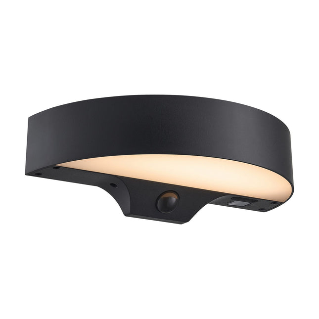Nordlux Solar-Wandleuchte Monay Round Schwarz