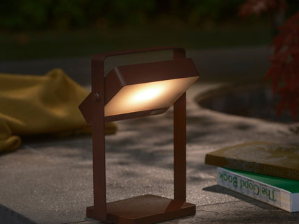 Nordlux Solar-Tischleuchte Saulio LED Braun