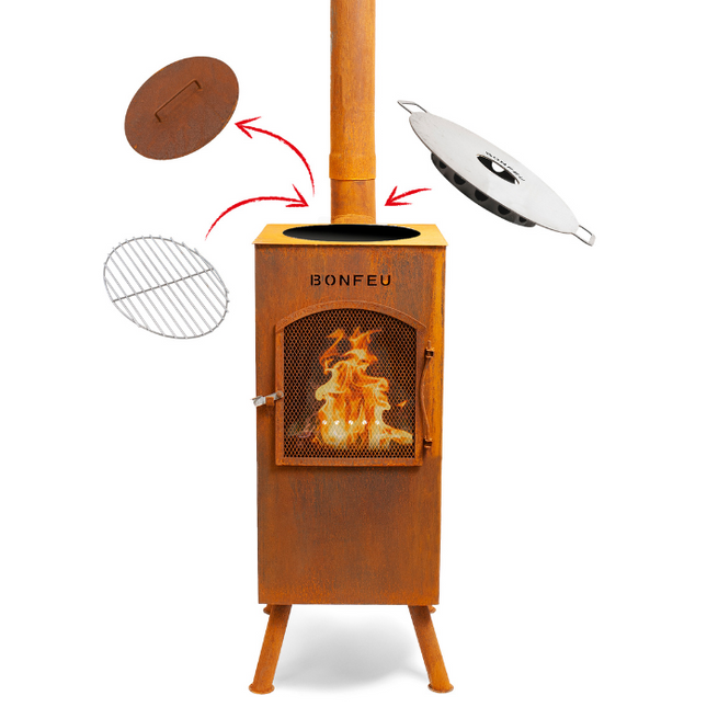 BonFeu Gartenkamin BonCarré Corten
