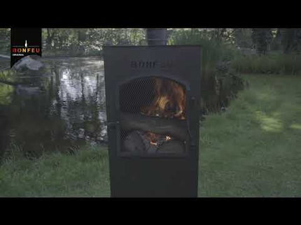 BonFeu Gartenkamin BonCarré Schwarz