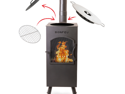 BonFeu Gartenkamin BonCarré Schwarz