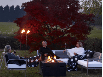 Happy C. Feuertisch Quadratisch Klein Schwarz