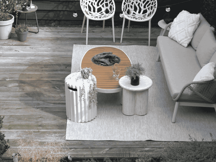 Happy Cocooning bijzettafel Rib travertin