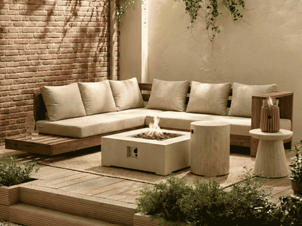 Happy Cocooning gasfles cover Round travertine