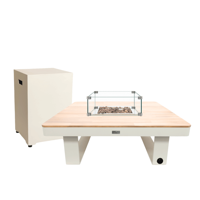 Happy Cocooning Feuertisch-Set Horizon 95 beige