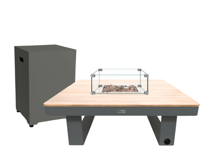 Happy Cocooning Feuertisch-Set Horizon 95 anthrazit