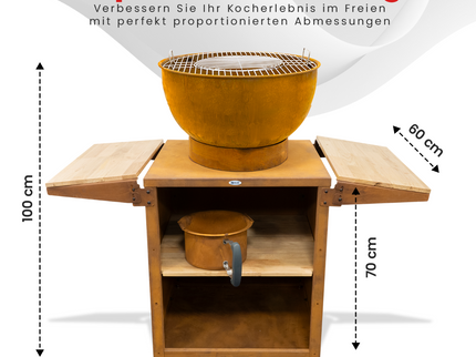 HEAT Kjok Outdoor-Küche Ø56 cm Rost