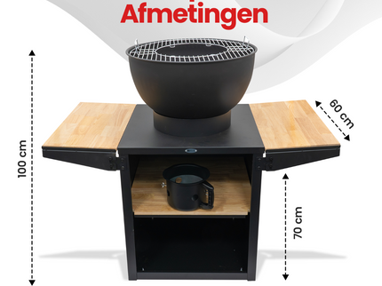 HEAT plancha barbecue Kjok zwart