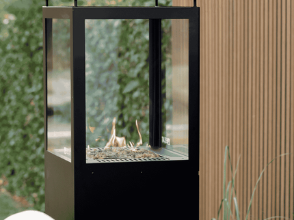 HEAT Gasfeuerstelle Terrassenheizer Utevarme schwarz