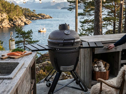 HEAT Premium Kamado Grill Fyregg 18 Braun