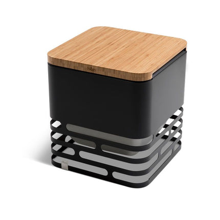 Höfats CUBE Feuerkorb schwarz + Flip Set