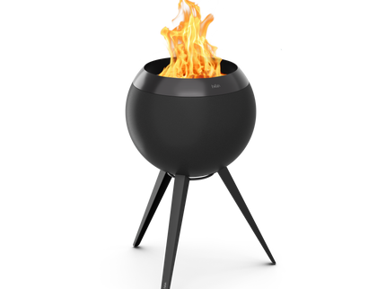 Höfats rauchfreie Feuerschale MOON 45 schwarz hoch