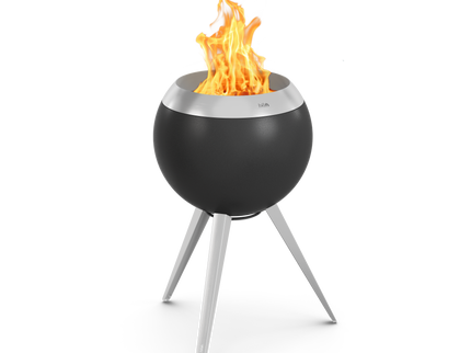Höfats rauchfreie Feuerschale MOON 45 Edelstahl hoch