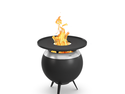 Höfats MOON 45 rauchfreier Feuerkorb mit Plancha