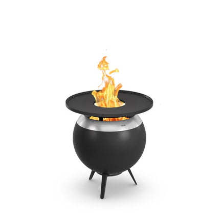 Höfats MOON 45 Feuerschale mit Plancha Edelstahl niedrig
