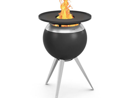 Höfats MOON 45 Feuerschale mit Plancha edelstahl hoch