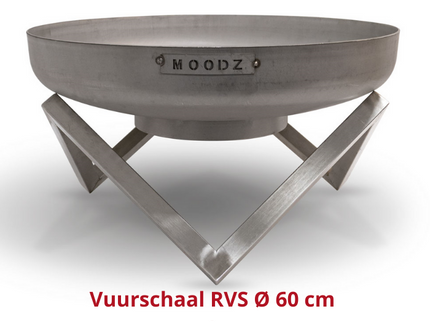 MOODZ vuurschaal 60 cm RVS