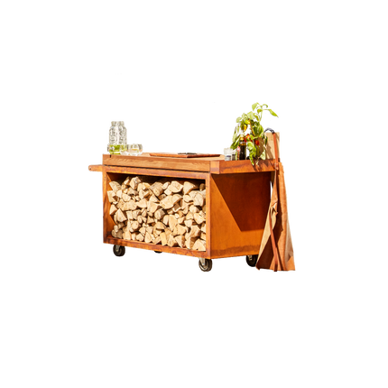 OFYR Mise en Place Table Corten 135 Pro-Teak Wood - Teak Wood