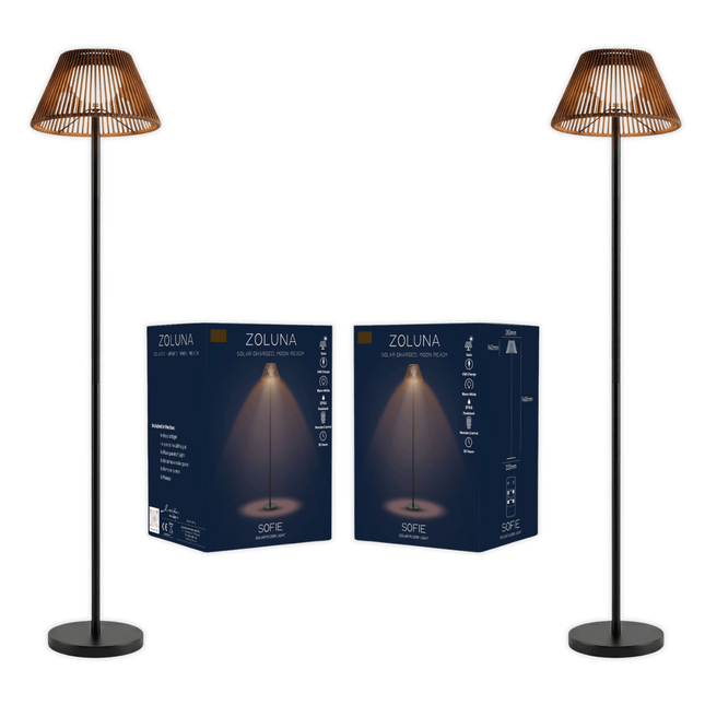 Paketangebot ZOLUNA 2x Stehlampe Sofie