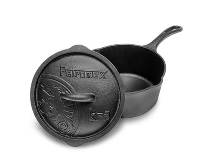 Petromax Gusseisen Stielpfanne mit Deckel 2L