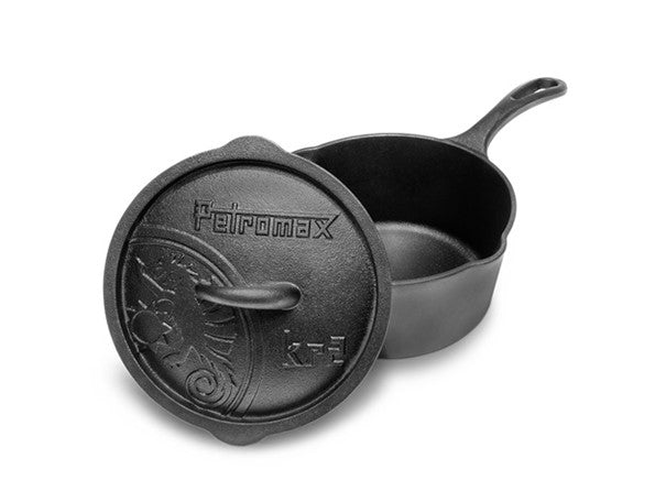 Petromax Gusseisen Stielpfanne mit Deckel 2L